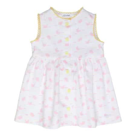 Gymp - Pinafore Ely - White - Light Pink