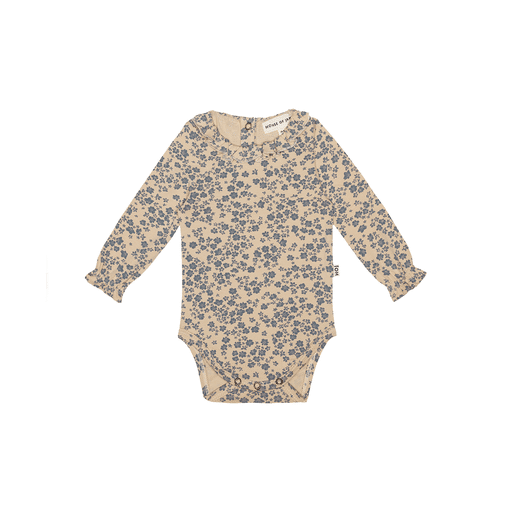 House Of Jamie - Frill Collar Bodysuit - Dusk Blue Blossom