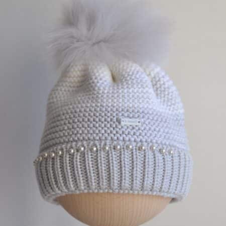 Il Trenino - Muts Met Pompom - Grijs/Ecru