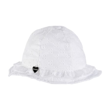 Il Trenino - Zonnehoedje Broderie -Wit