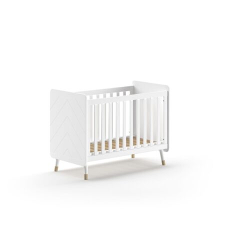 Jaxx - Billy Babybed 60X120 Cm Satin White (Lattenbodem Inbegrepen)