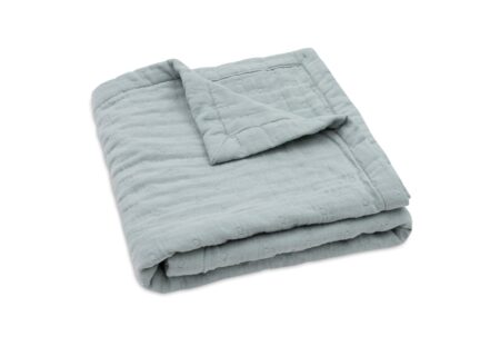 Jollein - Deken Hydrofiel 75x100cm Jacquard Sea Green GOTS