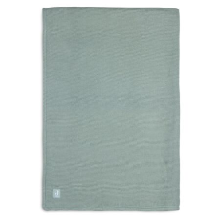 Jollein - Deken Ledikant 100x150cm Basic Knit Forest Green/Fleece