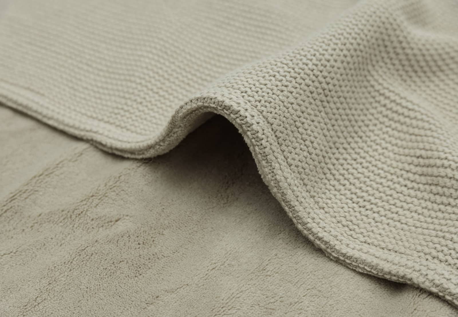 Jollein - Deken Ledikant 100x150cm Basic Knit Olive Green/Fleece