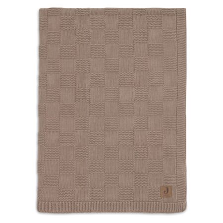 Jollein - Deken Ledikant 100x150cm Box Knit - Milky Coffee - GOTS