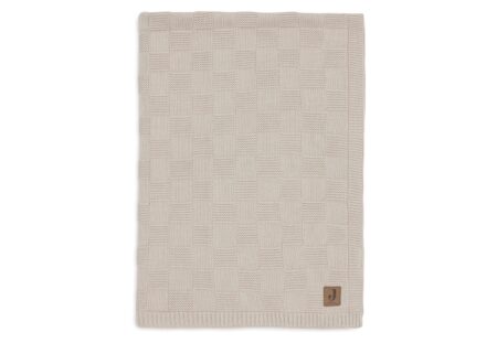 Jollein - Deken Ledikant 100x150cm Box Knit - Warm Sand - GOTS