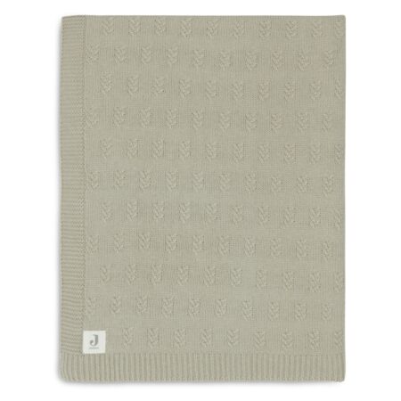 Jollein - Deken Ledikant 100x150cm Grain Knit Olive Green