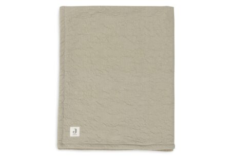 Jollein - Deken Ledikant 100x150cm Soft Waves Olive Green/Velvet