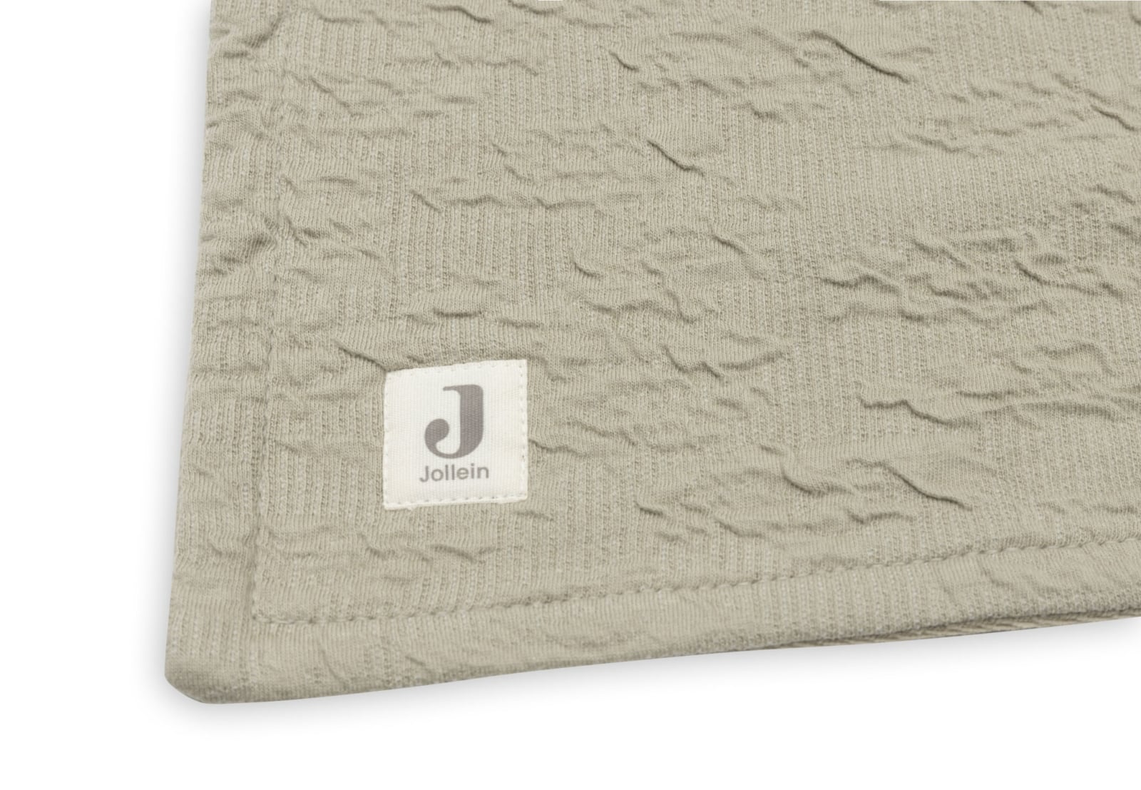 Jollein - Deken Ledikant 100x150cm Soft Waves Olive Green/Velvet