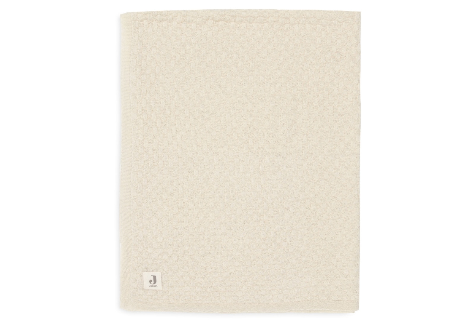 Jollein - Deken Ledikant 100x150cm Weave Knit Merino wool Oatmeal