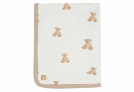 Jollein - Deken Ledikant Jersey 100x150cm Teddy Bear