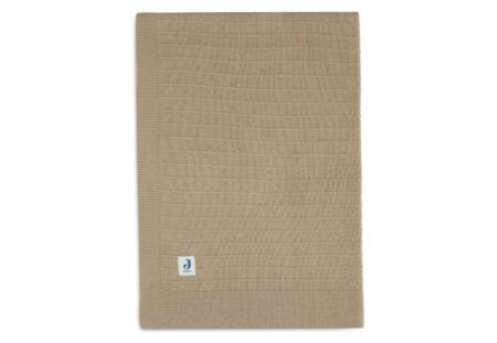 Jollein - Deken Ledikant Pure Knit Biscuit GOTS