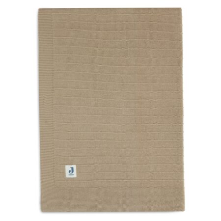 Jollein - Deken Ledikant Pure Knit Biscuit GOTS