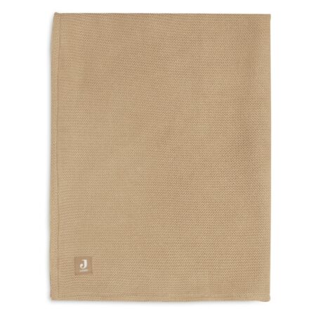 Jollein - Deken Wieg 75x100cm Basic Knit Biscuit/Fleece