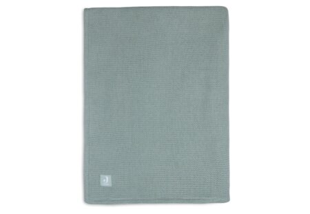 Jollein - Deken Wieg 75x100cm Basic Knit Forest Green/Fleece