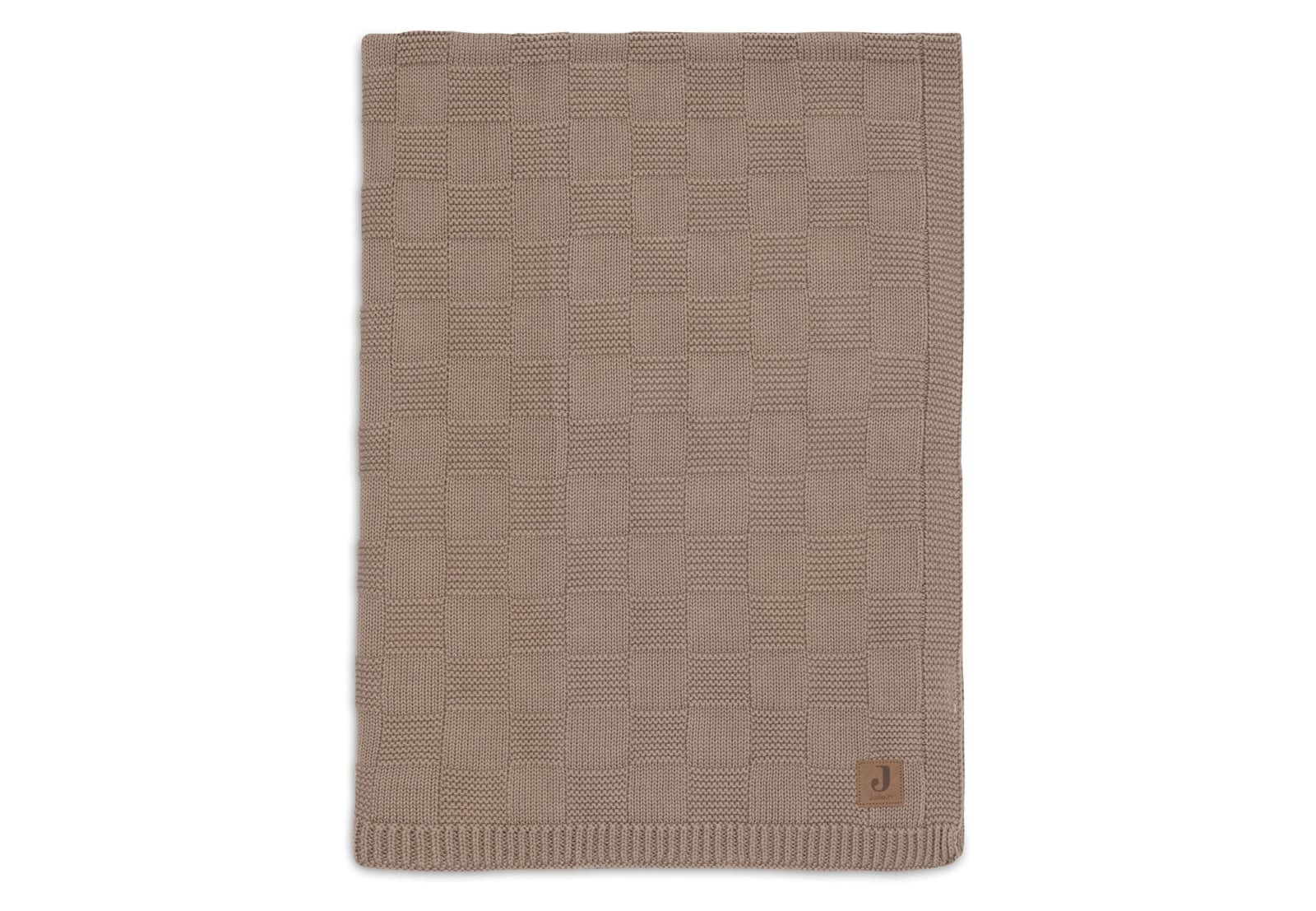 Jollein - Deken Wieg 75x100cm Box Knit - Milky Coffee - GOTS