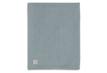 Jollein - Deken Wieg 75x100cm Cosy Knit Sea Green/Velvet