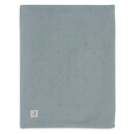 Jollein - Deken Wieg 75x100cm Cosy Knit Sea Green/Velvet