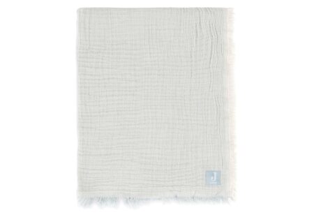 Jollein - Deken Wieg 75x100cm Fringe Stripe Sea Green/Ivory GOTS