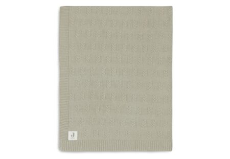 Jollein - Deken Wieg 75x100cm Grain Knit Olive Green