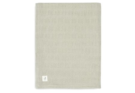 Jollein - Deken Wieg 75x100cm Grain Knit Olive Green/Velvet