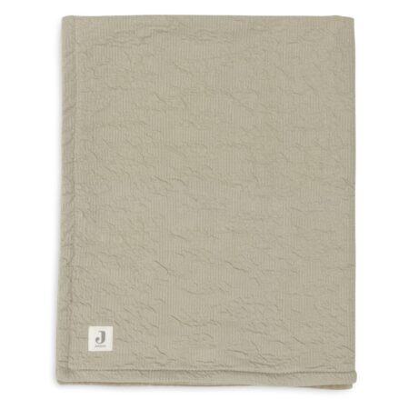 Jollein - Deken Wieg 75x100cm Soft Waves Olive Green/Velvet