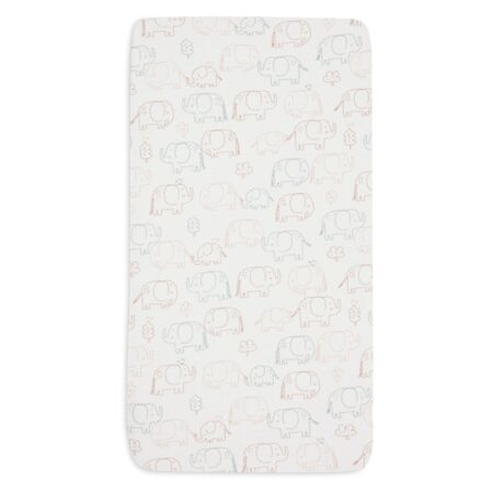 Jollein - Hoeslaken Jersey 40/50x80/90cm - Elephant Tales