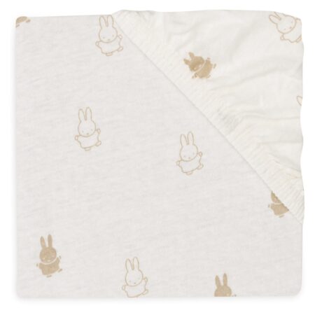 Jollein - Hoeslaken Jersey 40/50x80/90cm Happy Miffy Nougat