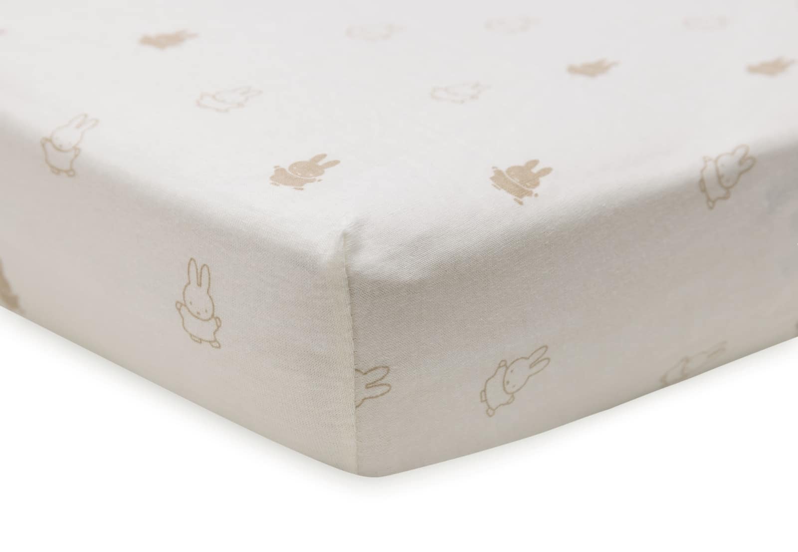 Jollein - Hoeslaken Jersey 40/50x80/90cm Happy Miffy Nougat