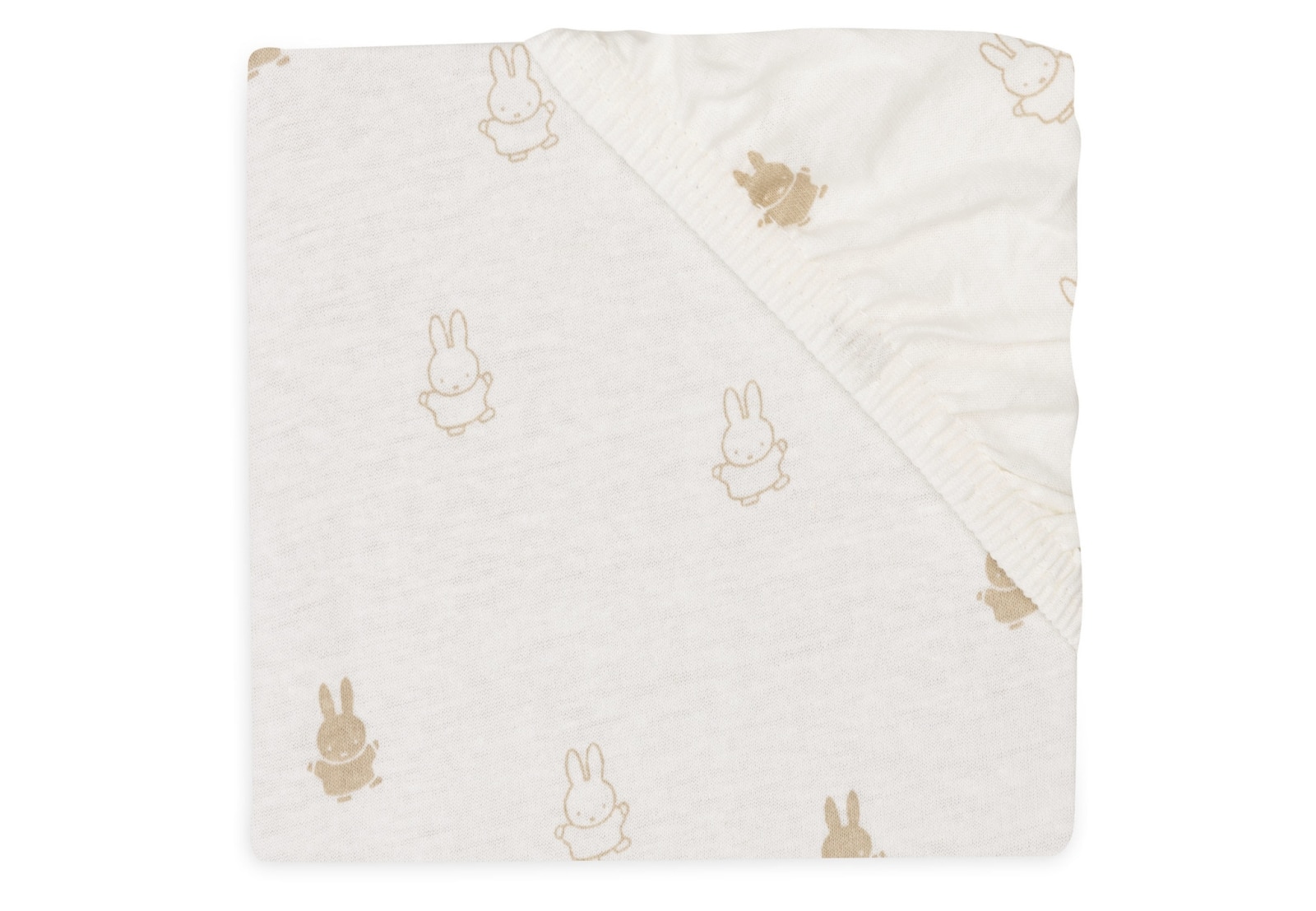 Jollein - Hoeslaken Jersey 40/50x80/90cm Happy Miffy Nougat