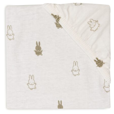 Jollein - Hoeslaken Jersey 40/50x80/90cm Happy Miffy Olive Green