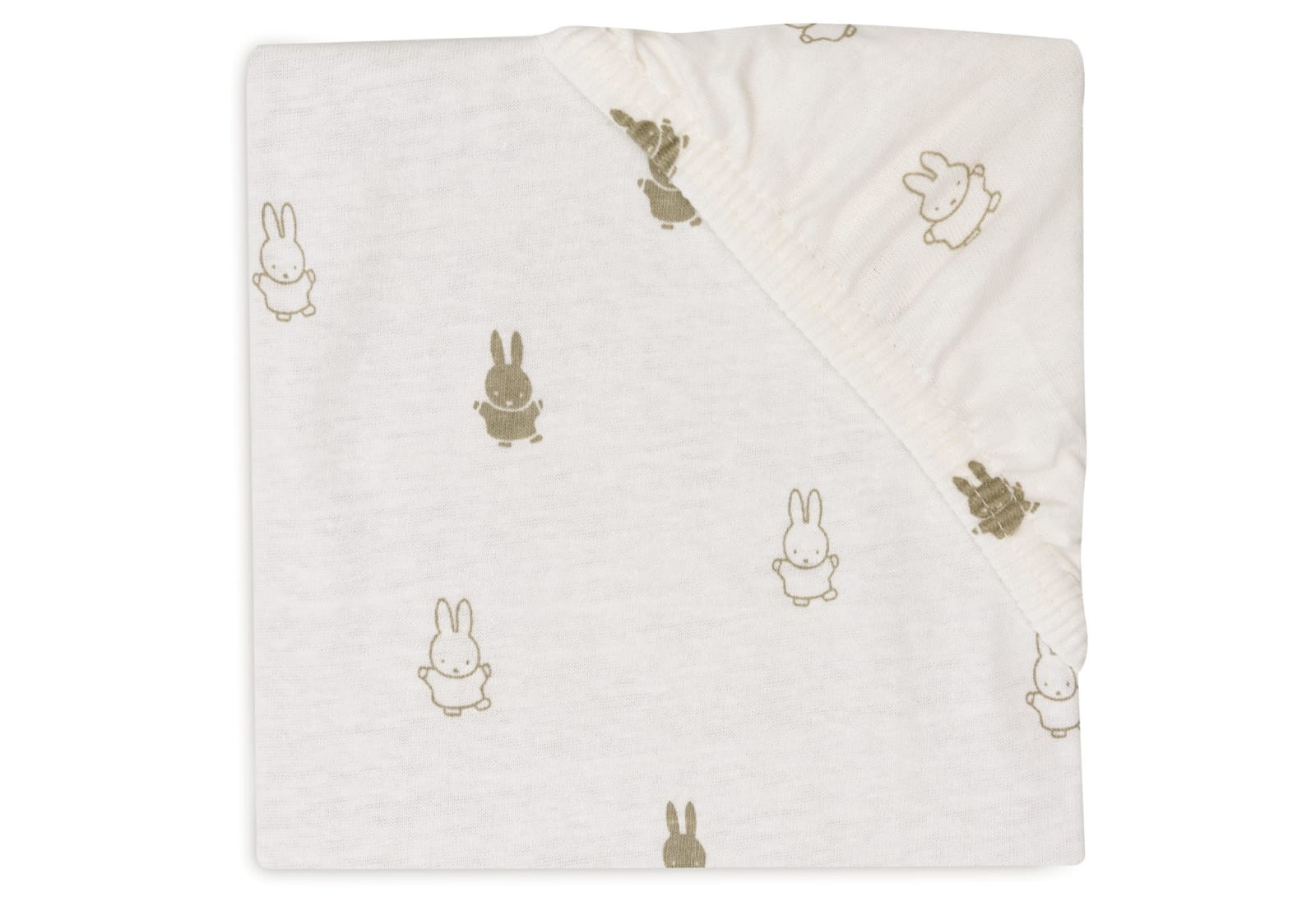 Jollein - Hoeslaken Jersey 40/50x80/90cm Happy Miffy Olive Green