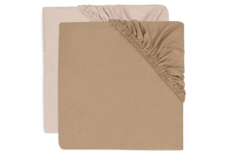 Jollein - Hoeslaken Jersey 40/50x80/90cm Wild Rose/Biscuit (2pack)