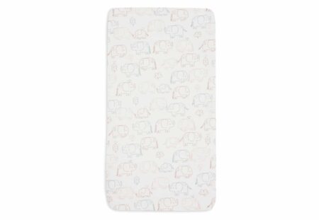 Jollein - Hoeslaken Jersey 60x120cm - Elephant Tales