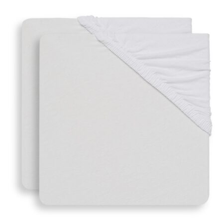 Jollein - Hoeslaken molton 40/50x80/90cm White (2pack)