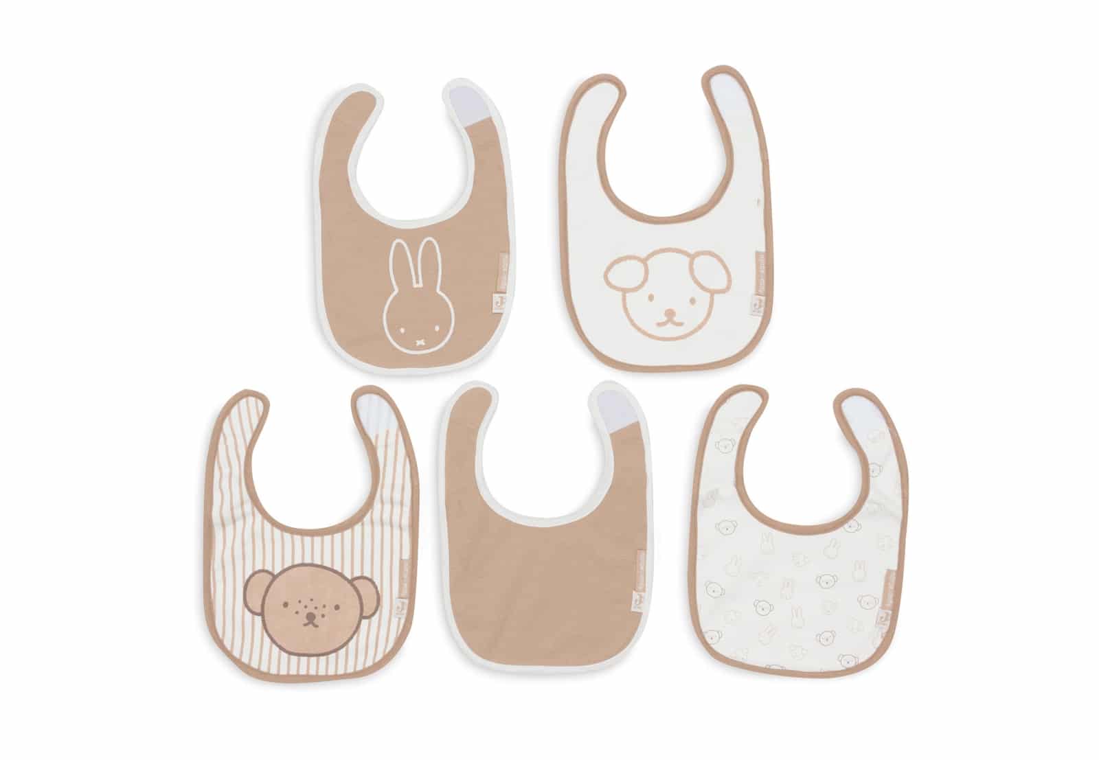 Jollein - Slab Jersey Waterproof - Miffy Heads - 5 Stuks