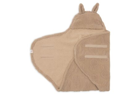 Jollein - Wikkeldeken Miffy Jacquard Teddy - Biscuit