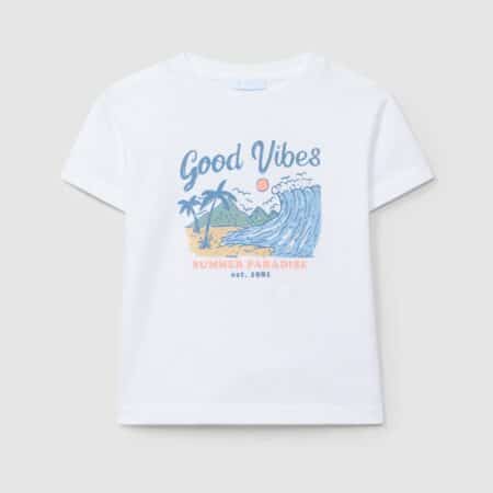 Laranjinha - Tshirt good vibes - wit