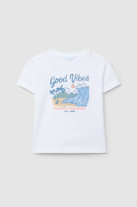 Laranjinha - Tshirt good vibes - wit