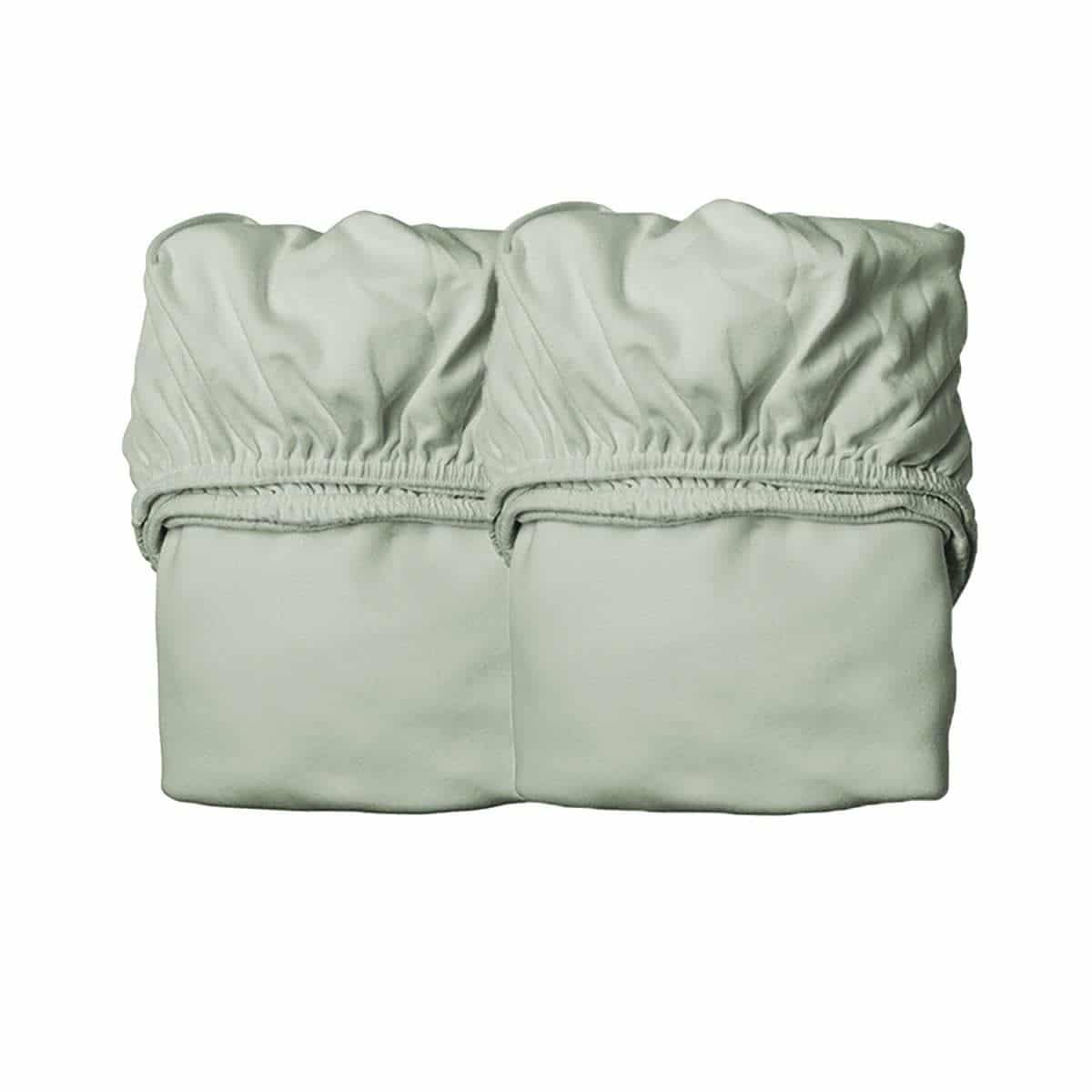 Leander - Sheet for junior bed, 2 pcs, Organic Cotton, Sage green