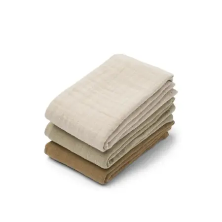 Liewood - Lewis Muslin Cloth 3-Pack - Sandy Mix