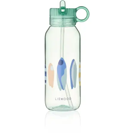 Liewood - Yang water bottle 500ml - Boards / Light peppermint