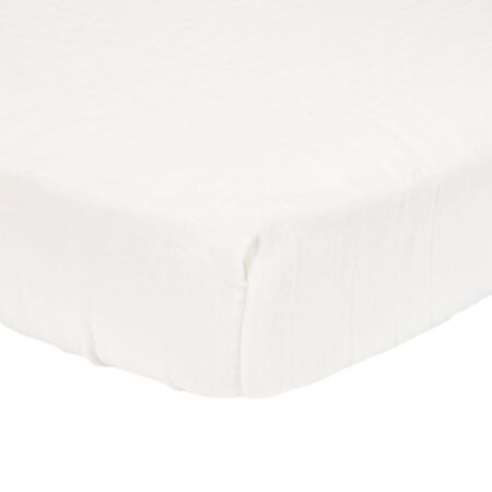 Little Dutch - Hoeslaken hydrofiel ledikant Soft White