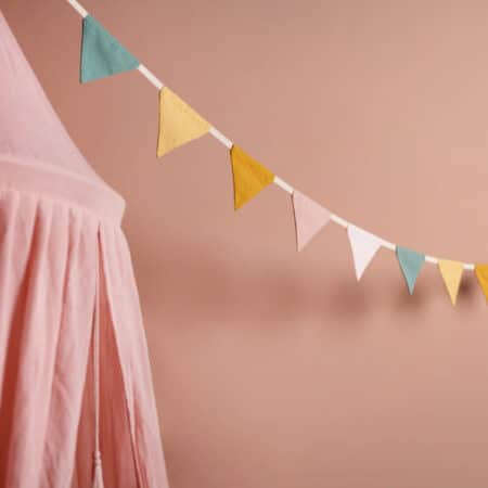 Little Dutch - Slinger met vlaggetjes Pink