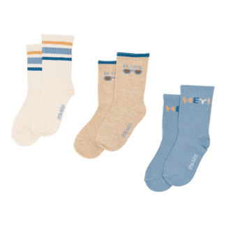 Little Dutch - Sokken 3-pack Multi blauw/beige