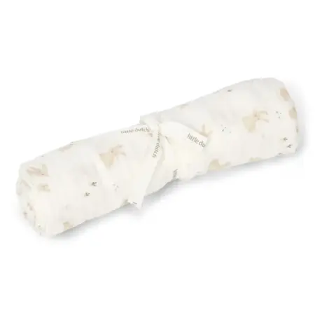 Little Dutch - Swaddle - Wit - 120 cm - Newborn Naturals - Baby Bunny