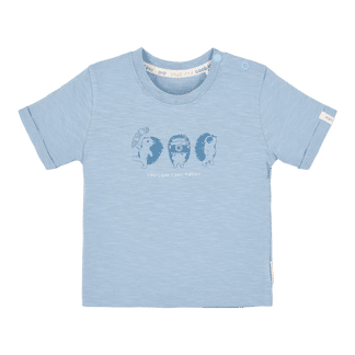 Little Dutch - T-shirt korte mouw met egeltjes Steel Blue
