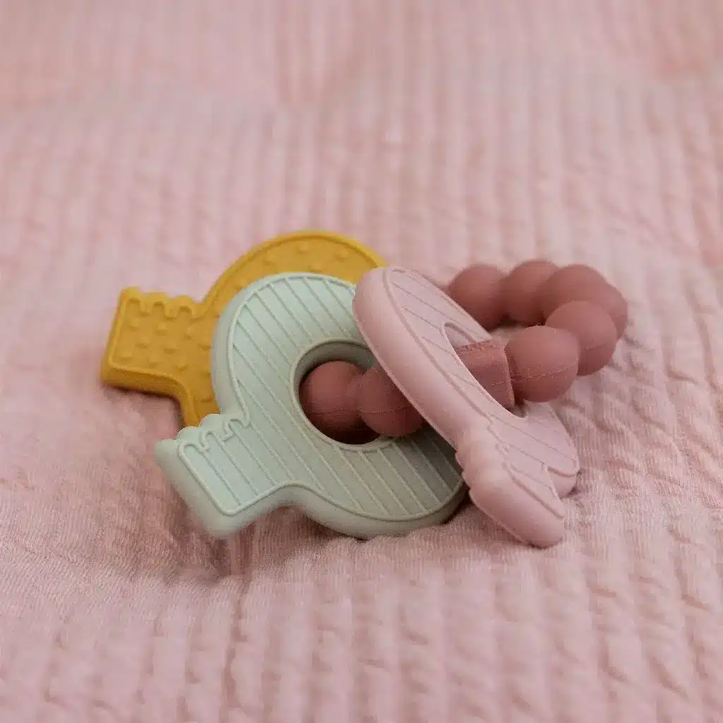 Little Dutch Toys - Siliconen bijtspeeltje sleutelbos - Roze