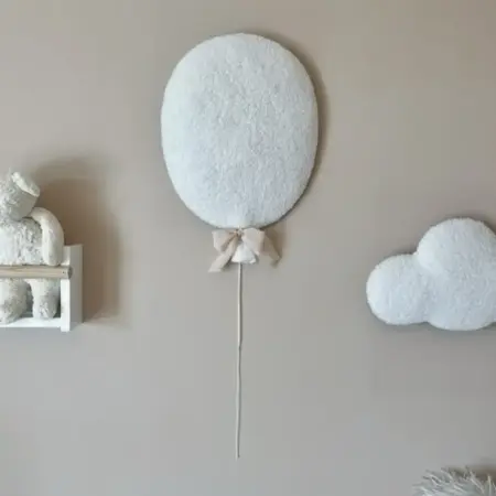 Little Loua - Big bouclé balloon white 38 x 31 cm