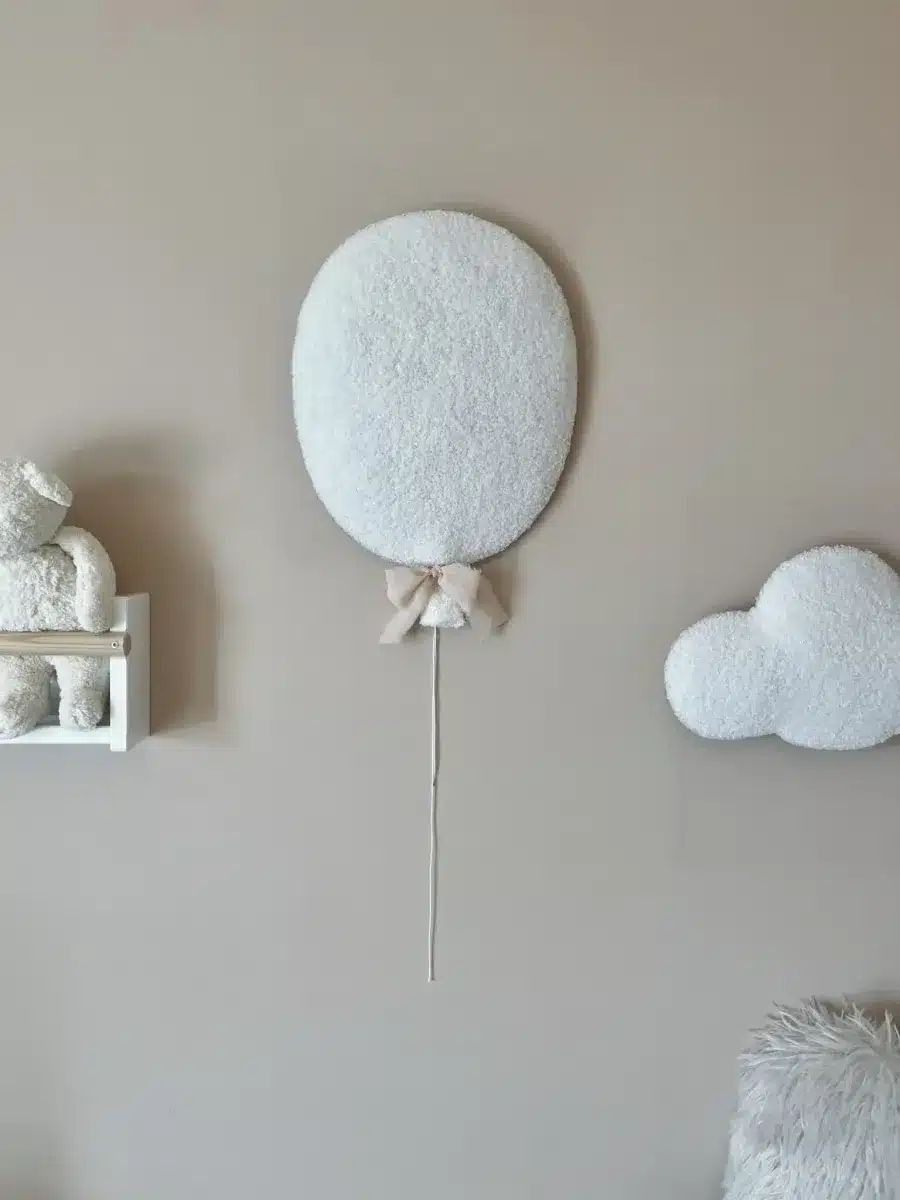 Little Loua - Big bouclé balloon white 38 x 31 cm